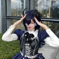 Полный комплект косплей-костюма для Chuunibyou no Koi ga Shitai! Платье Рикки Таканаси с темным узором.