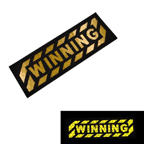 Reflective English WINNING WARNING Night Identification Badge Armband Velcro Morale Badge Patch Backpack Sticker