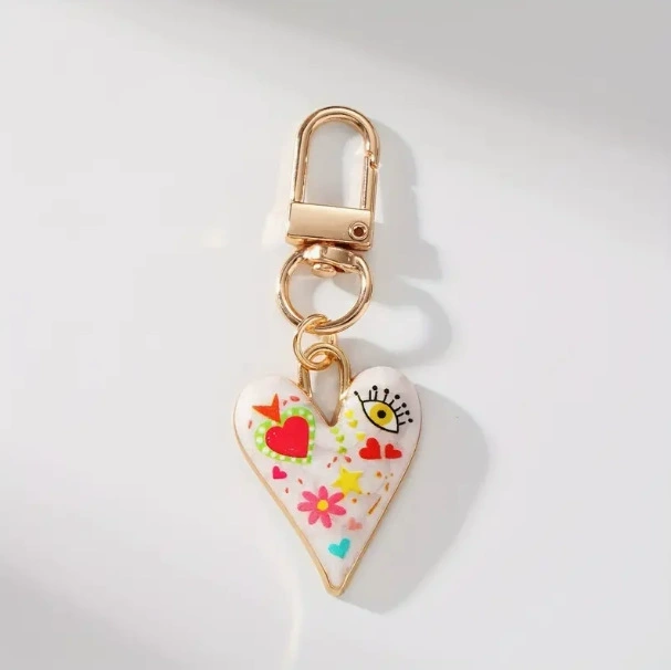 (Cross-border trading), metal keychain, pendant, accessory, flowered