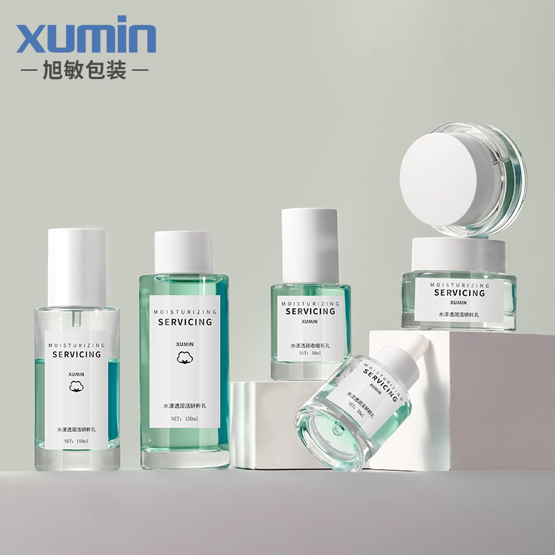 Juego de Botellas de Vidrio Transparente para Cosméticos 30g 100ml 120ml con Cuentagotas y Spray image 7