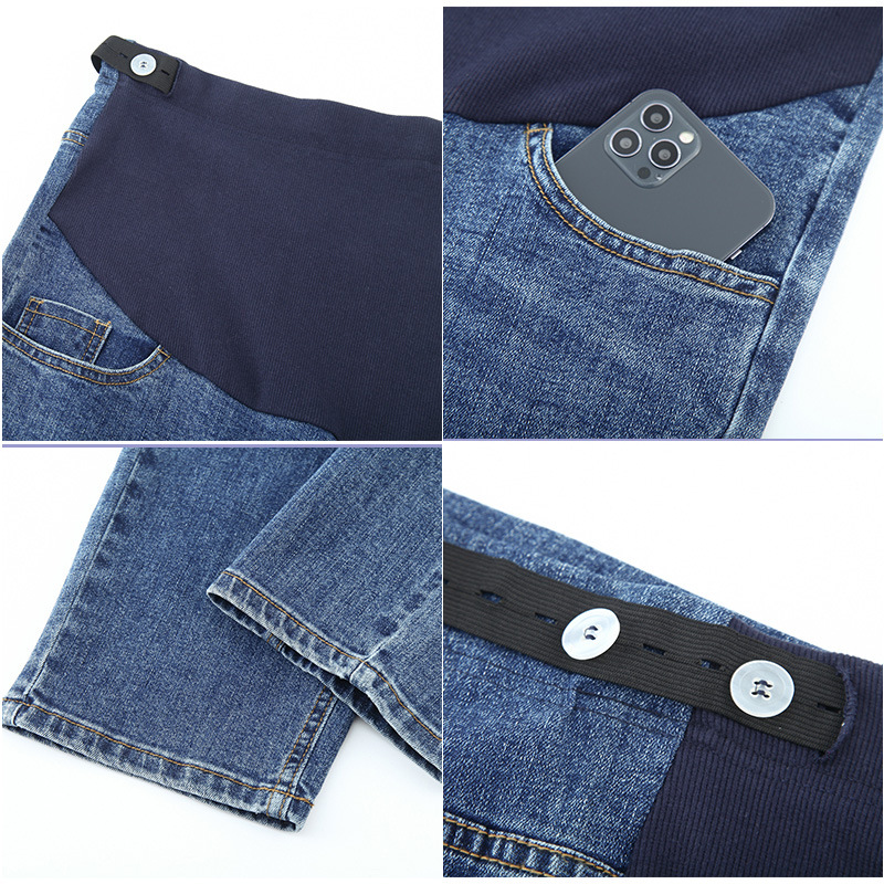 Maternity jeans for pregnant women, 200 pounds plus size, soft and stretchy maternity pants, outerwear for spring and autumn, loose fit 300