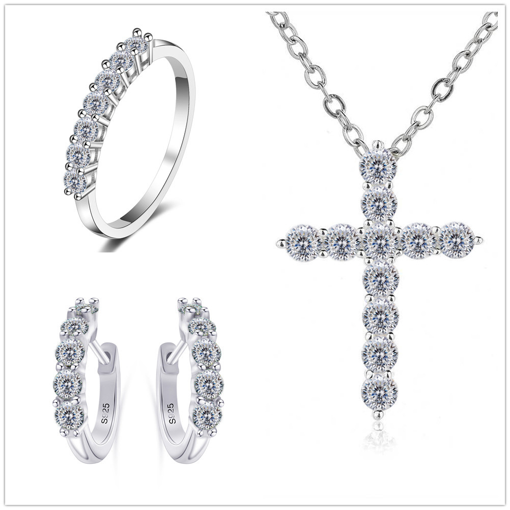 2.8CT Color Moissanite Set Sterling Silver S925 Set con Certificado GRA Over-Tested Pen Pen Ring Set