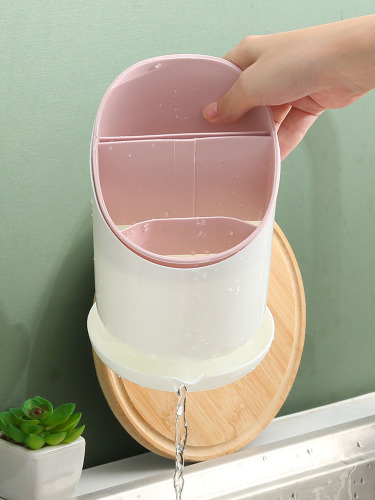 Household chopstick holder spoon storage rack plastic chopstick tube kitchen tableware creative chopstick rest drain chopstick cage