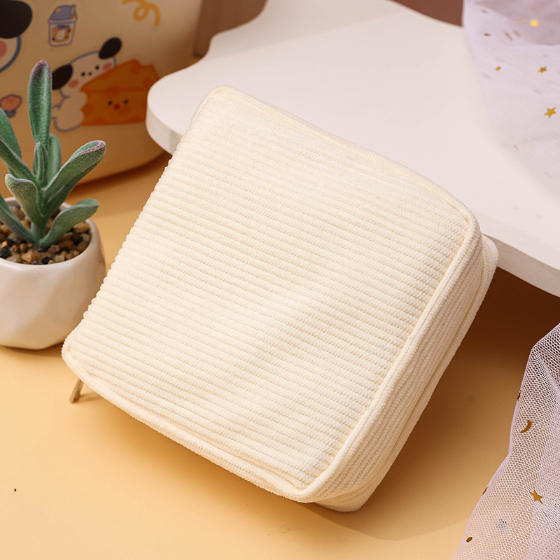 大容量の生理用ナプキンバッグ、シンプルな旅行用化粧品バッグ、国境を越えた売れ筋のコーデュロイポータブル多機能収納バッグ|undefined