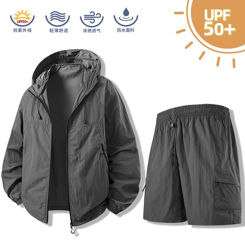 Verano al aire libre conjunto de pantalones pantalones cortos de enfriamiento de protección solar ropa de protección solar para hombres y mujeres sensación de hielo