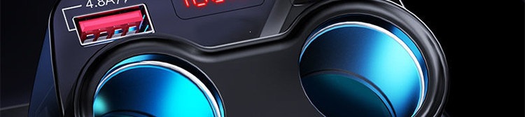 Suitable for car chargers, Bluetooth MP3 players, multifunctional dual-port USB flash drive fast charger, car cigarette lighter adapter