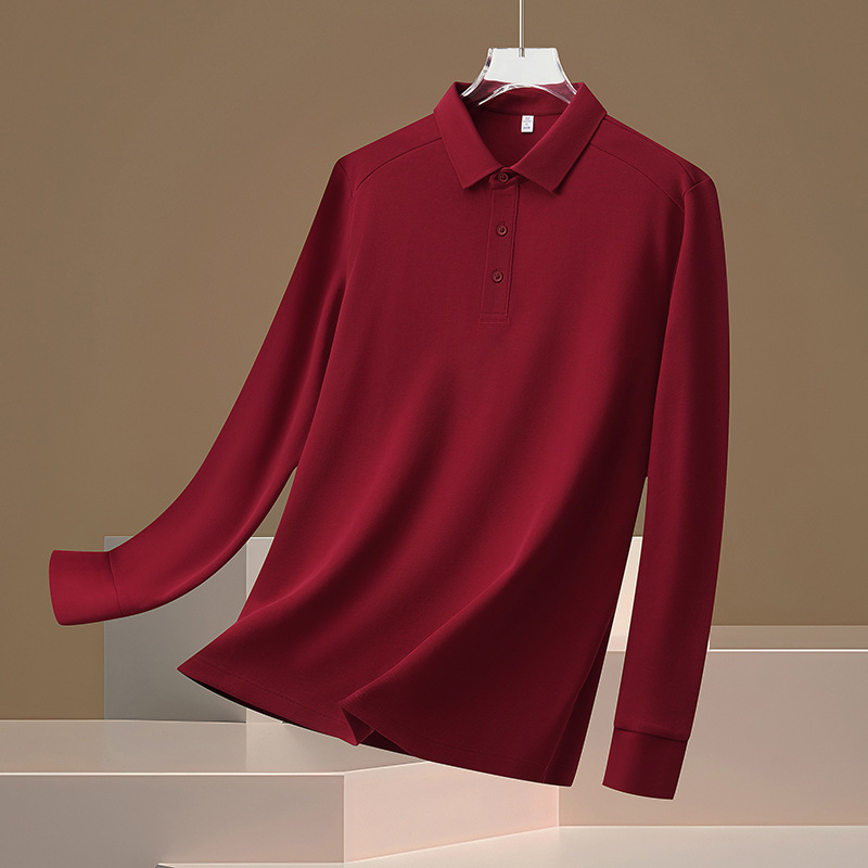 Herramientas ropa de trabajo anti-desgaste anti-sucia ropa de oficina personalizada de doble hebra amoníaco líquido algodón de lana larga manga larga impresión polo camisa
