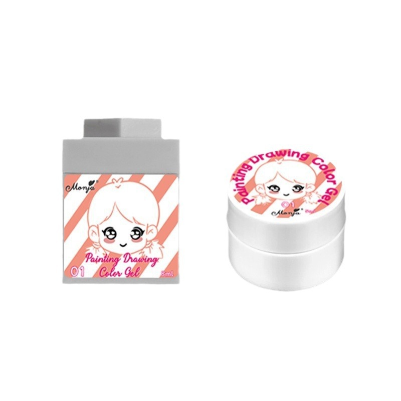 Esmalte de uñas en gel de secado rápido sin necesidad de lavado, famoso en Internet, gel de pintura recargable en forma de bloque con estilo de pegatinas de dibujos animados, colores vibrantes, gel de aplicación rápida.