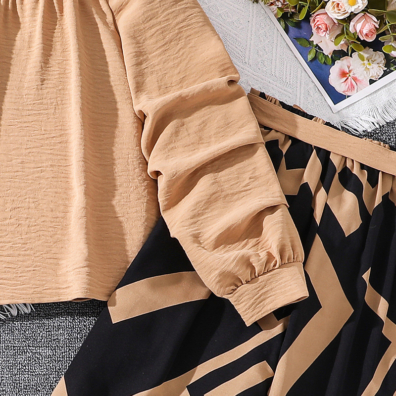 Mädchen Schulterfreies Oberteil Und Weite Hose Set Für Herbst_voghion.com