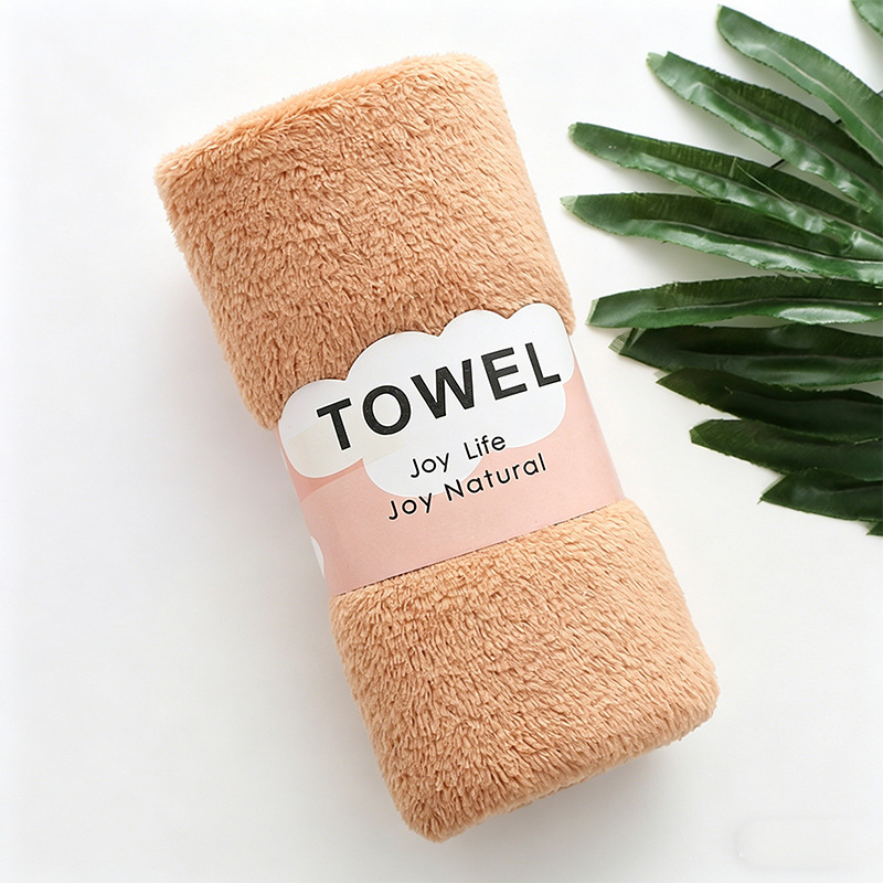 Fabricantes transfronterizos al por mayor toallas de coral de color sólido toallas faciales regalos de boda toallas de baño absorbentes no caen cabello