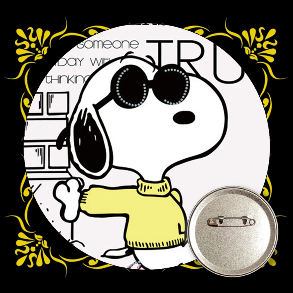 Snoopy bar transfronterizo insignia broche de estaño metal medallas conmemorativas anime periferia al por mayor