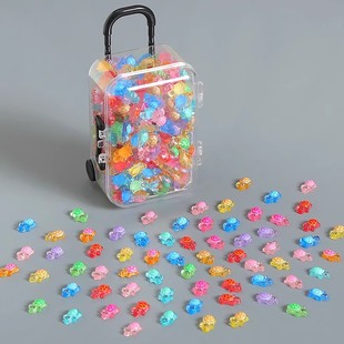 Mini New Cartoon Luminous Cream Turtle Resin Cute Nail Art Ornaments Suitcase Turtle DIY Accessories