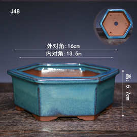 多肉微型手掌紫砂小花盆微型盆景大六方微景观盆老桩拼盘盆景盆