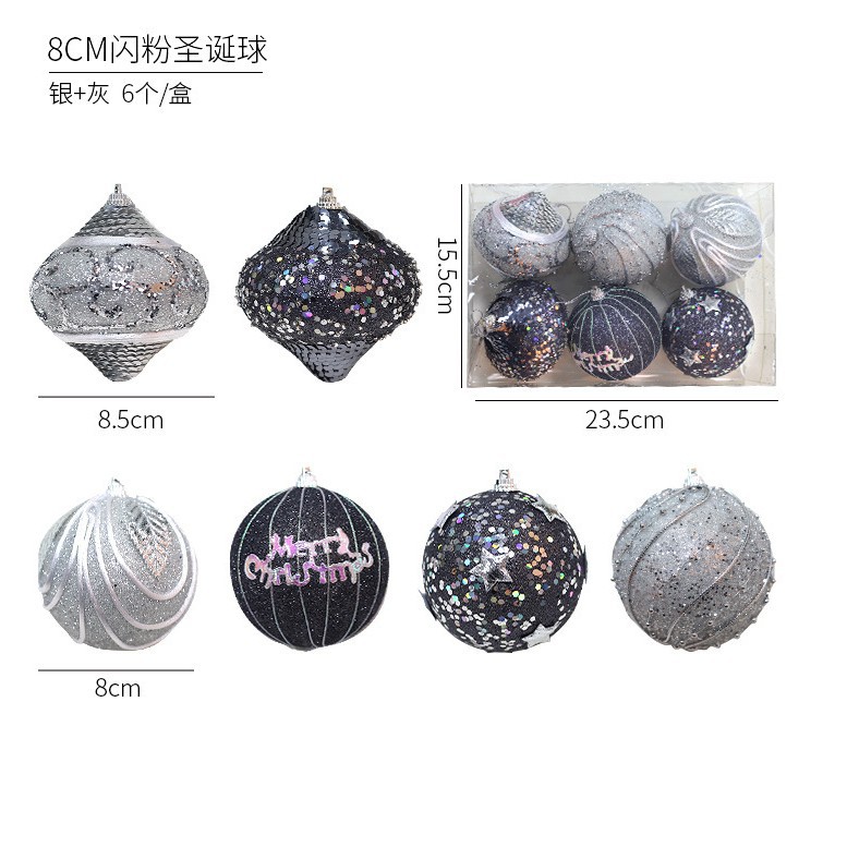 Bola de Navidad árbol de Navidad adornos de decoración colgante de bola de colores accesorios de material de Navidad DIY decoración de Navidad al por mayor