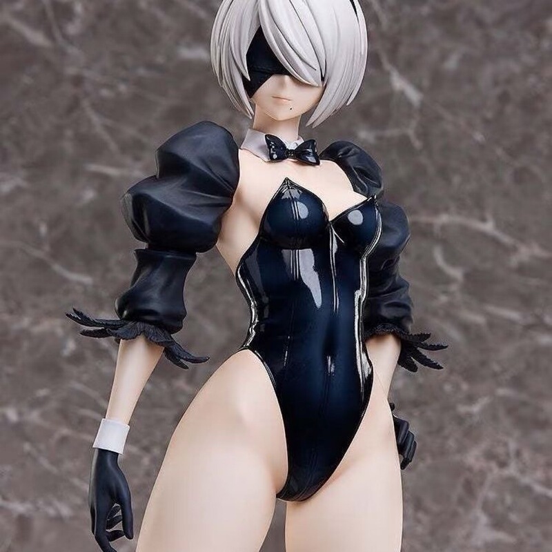Anime Mechanical Era Nier Combat 2B Nier Miss Bunny Girl Beautiful Girl Figure Model Desktop Ornament