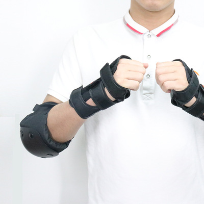 工厂定制一套护手护肘护腕护膝健身手套举重硬拉护具防起茧|ru