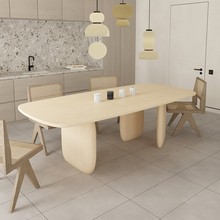 北欧极简实木餐桌现代客厅设计师时尚吃饭桌小户型家用餐桌椅组合