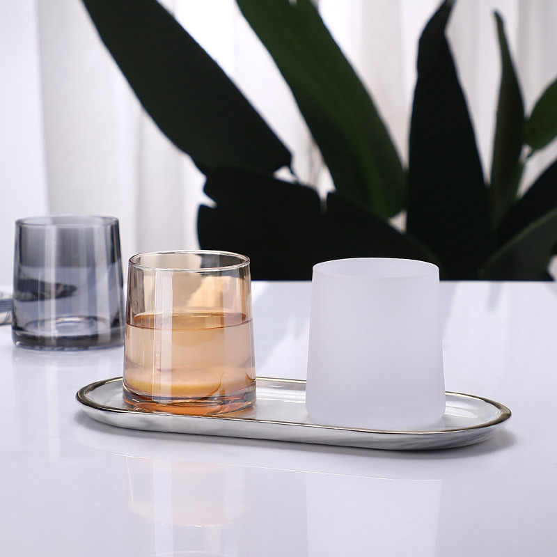 Hotel de vidrio enjuague bucal copas de cepillo de dientes conjunto de tazas de lavado de cepillo de dientes Nordic inins taza de agua hotel doméstico