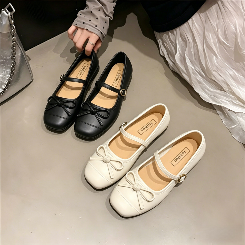 Bowknot fashion ballet flats, shallow soft-soled women's shoes, all-season casual versatile women's shoes, manufacturer wholesale and dropshipping Bowknot fashion ballet flats, shallow soft-soled women's shoes, all-season casual versatile women's shoes, manufacturer wholesale and dropshipping