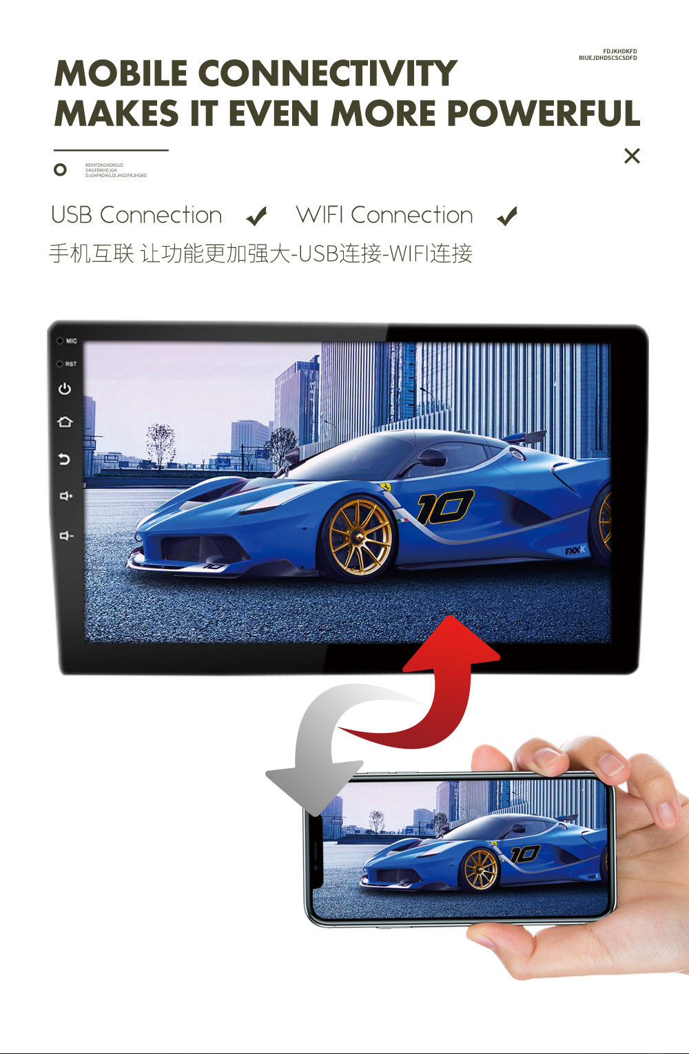 Export wholesale 7-inch 8-inch 9inch 10inch screen versatile universal Android car navigation reverse camera GPS all-in-one device