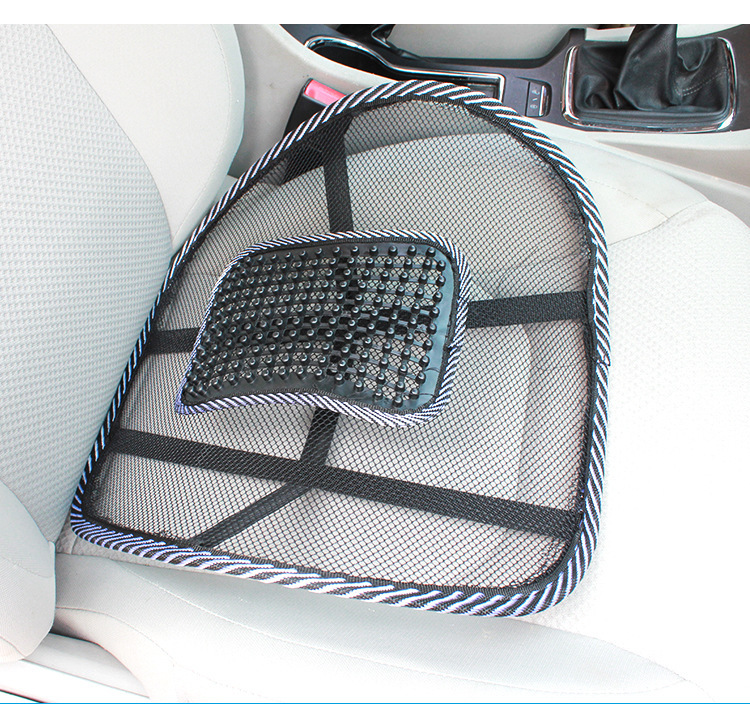 Cross-Border Direct Selling Car Lumbar Support Office Mesh Cushion Home Massage Cushion Ice Silk Backrest Breathable Massage Lumbar Cushion