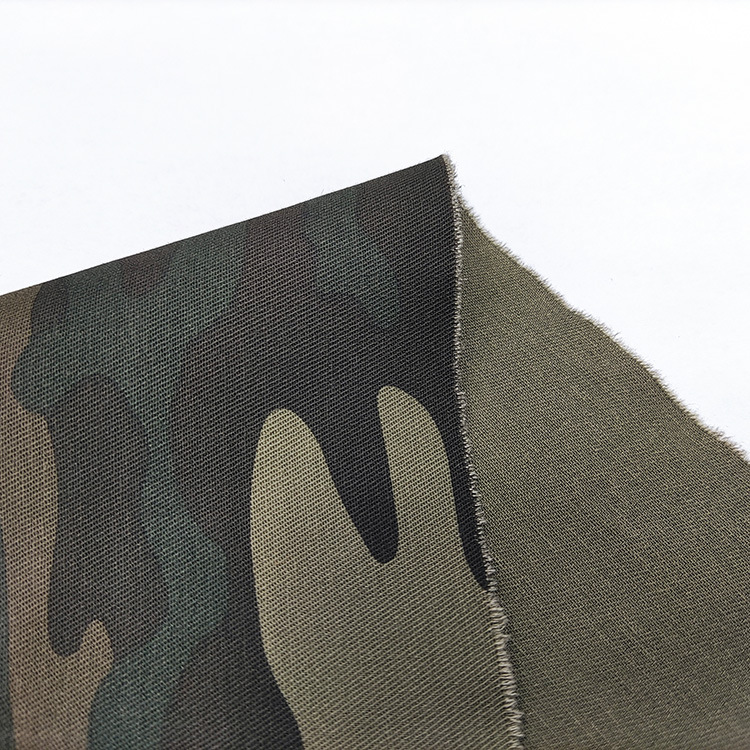 Tejido textil de algodón de impresión digital con tela de camuflaje de twill uniforme