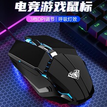 狼蛛S31电竞游戏炫彩发光有线usb鼠标 台机办公商务家用电脑鼠标