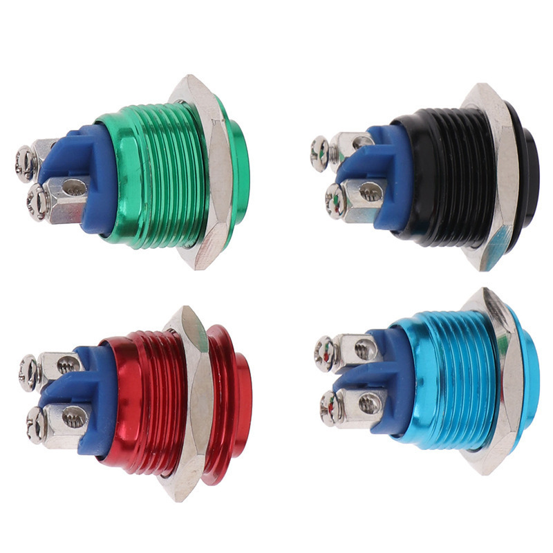 16mm metal push button switch full oxidation high head self-resetting jog screw foot switch