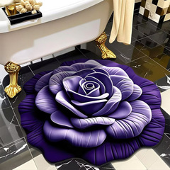 3D視覚花卉異形珪藻泥マット洗面台装飾マットトイレ吸水マット浴室マット