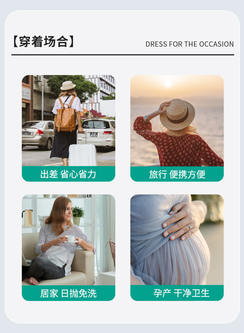 【中國直郵】 蓓安適 一次性男士內褲 雲感平角混色*4條 2XL【130-150斤】 獨立包裝 滅菌短褲 免洗內褲