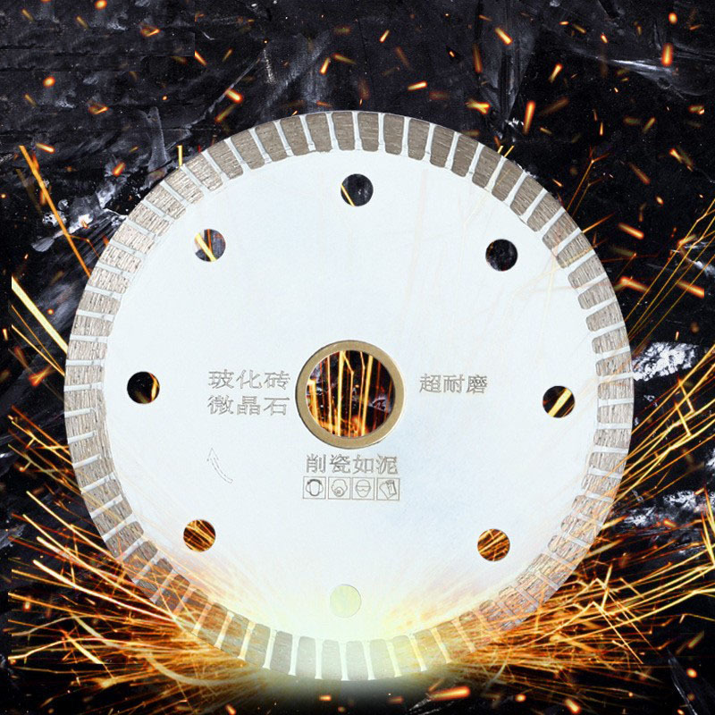 厂家直销玻化砖切割机刀片 微晶石干切专用不崩边石材金刚石锯片
