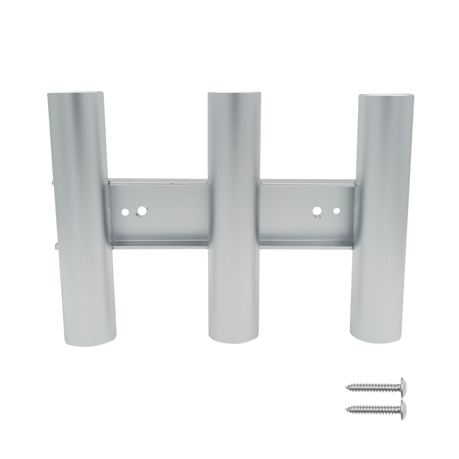 铝制三联鱼竿座喷砂三孔鱼竿支架鱼竿托架钓箱房车游艇钓鱼船配件