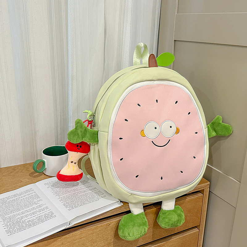 Dulce pequeña mochila de dama fresca dibujos animados lindos frutas bales mochila de estudiantes universitarios suave mochila de chicas