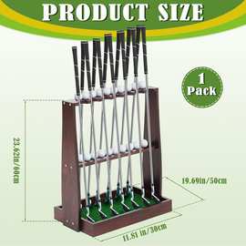 架跨境分格高尔夫球置物架新款木质高尔夫球杆置物实木室内置物架