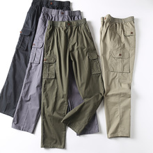 日单3D立体剪裁！户外口袋裤！男装春秋直筒运动休闲工装裤长裤潮