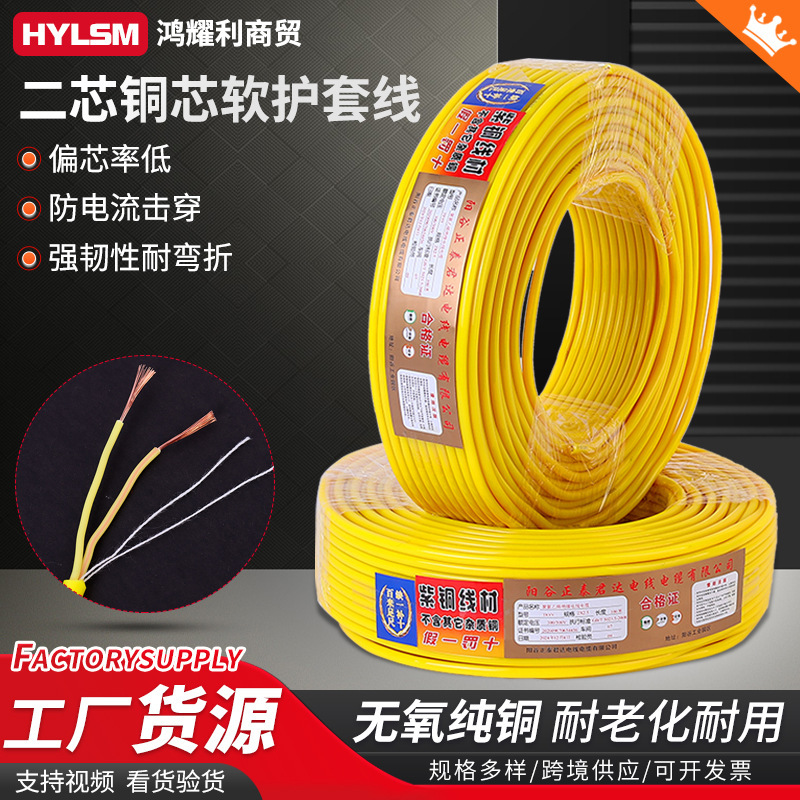 Home Improvement Pvc Insulated Electrical Wires and Cables, Pure Copper, Highly Flexible Copper Core, Oxygen-Free, All-Copper for Home Use Home Improvement Pvc Insulated Electrical Wires and Cables, Pure Copper, Highly Flexible Copper Core, Oxygen-Free, All-Copper for Home Use
