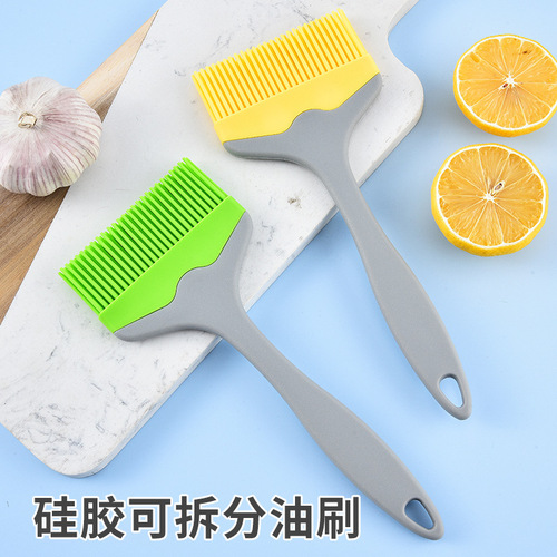 Silicone oil brush large wide mouth split oil brush Zibo barbecue brush food grade high temperature resistant brush factory