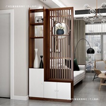 轻奢风入户屏风隔断柜客厅玄关柜正对进门口遮挡实木置物架博古架