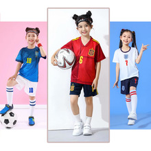 兒童球星足球服套裝 運動男童訓練服球衣 比賽表演幼兒園球服印制