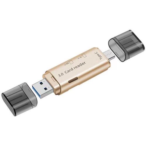 USB3.0读卡器SD卡TF卡高速typec读卡器车载电脑手机多合一读卡器