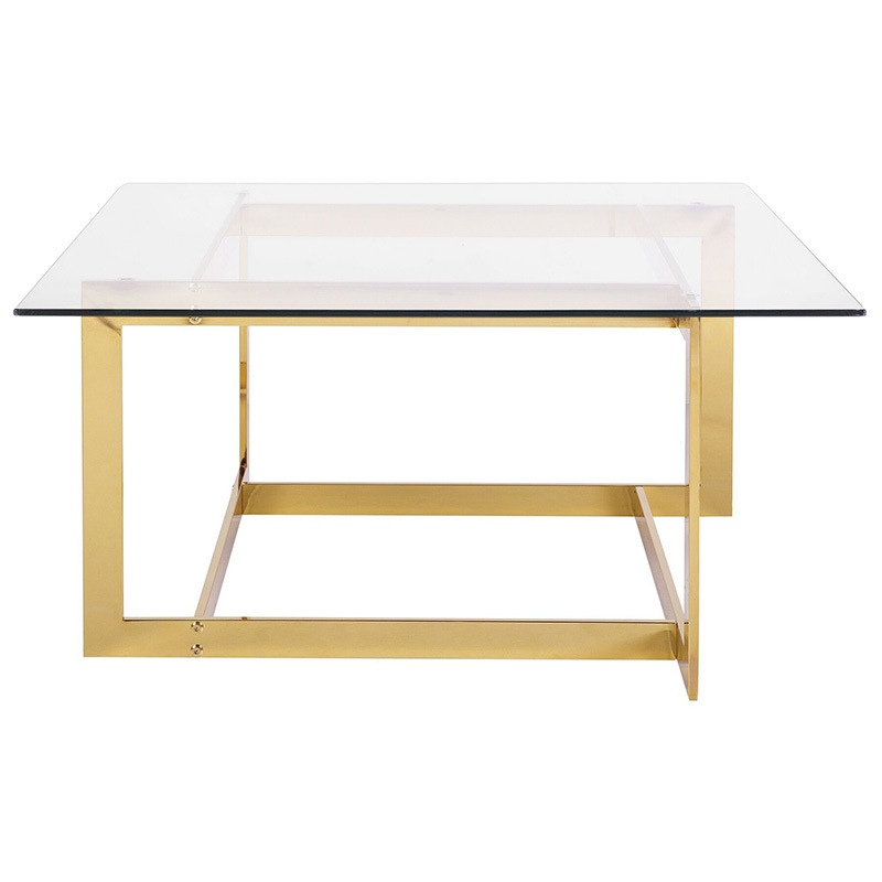 Mesa de café, mesa de té de lujo ligera, sala de estar, mesa de café sentimental de alto nivel, mesa de té de vidrio temperado minimalista