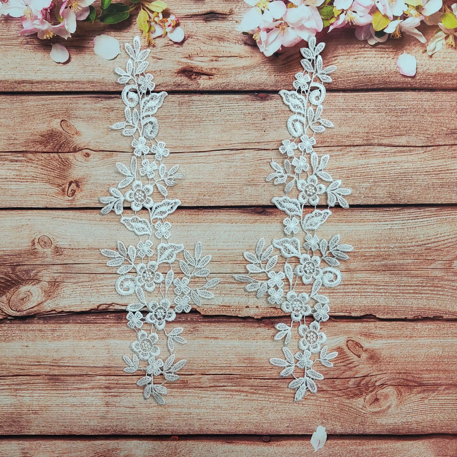 水溶花边涤纶线小梅花叶子不规则对花DIY服装配饰源头厂家直供