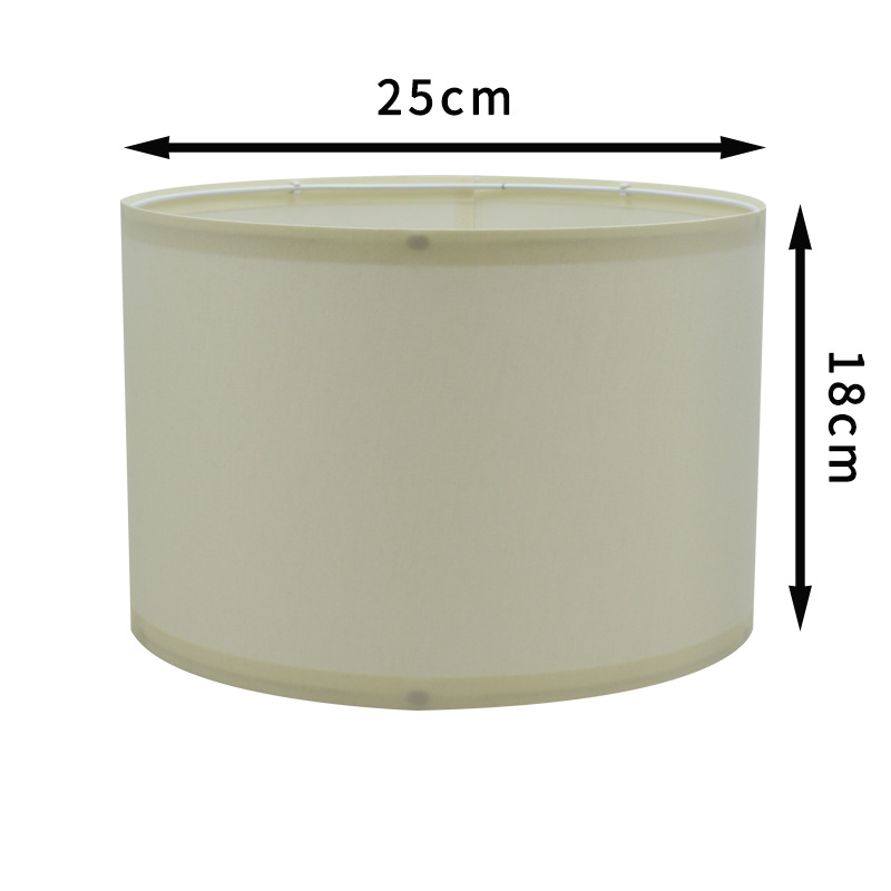 Accesorios de la pantalla de la lámpara E27 cilíndrica de lino lámpara de noche lámpara de pared lámpara de pie pantalla de tela DIY