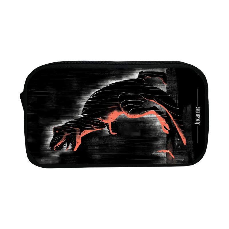 Estuche de Lápices de Gran Capacidad con Diseño de Dinosaurio Tiranosaurio Rex del Mundo Animal, Estuche de Lápices Personalizado DIY, Bolsa de Almacenamiento de Papelería