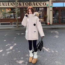 极寒东北超厚防寒服大码鹅工装羽绒服女2025冬季中长款派克服男