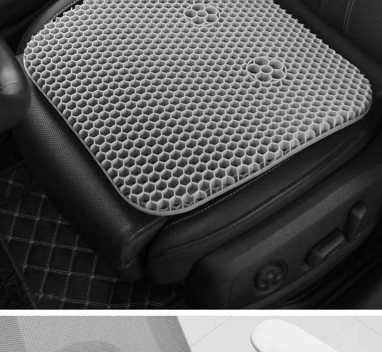 Car Gel Seat Cushion, Summer Office Chair Cushion, Anti-Butt Pain Seat Cushion, Honeycomb Silicone Cooling Cushion