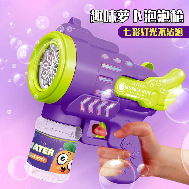 New Style Red Radish Bubble Machine 10 Holes Automatic Bubble Gun Children's Outdoor Toys Wholesale 