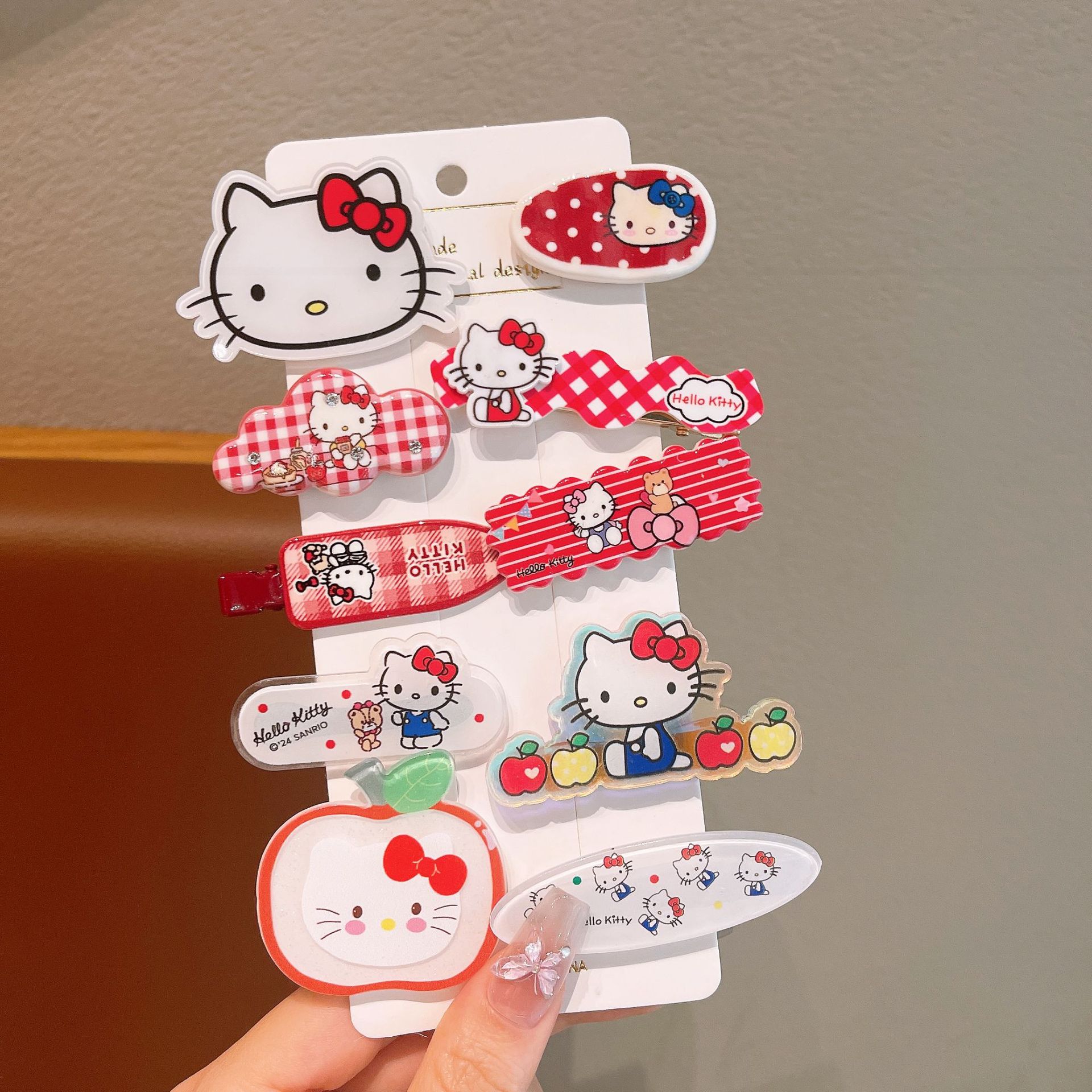 Nuevo clip de cabello para niños kt niñas lindas caricaturas gatos clips frises