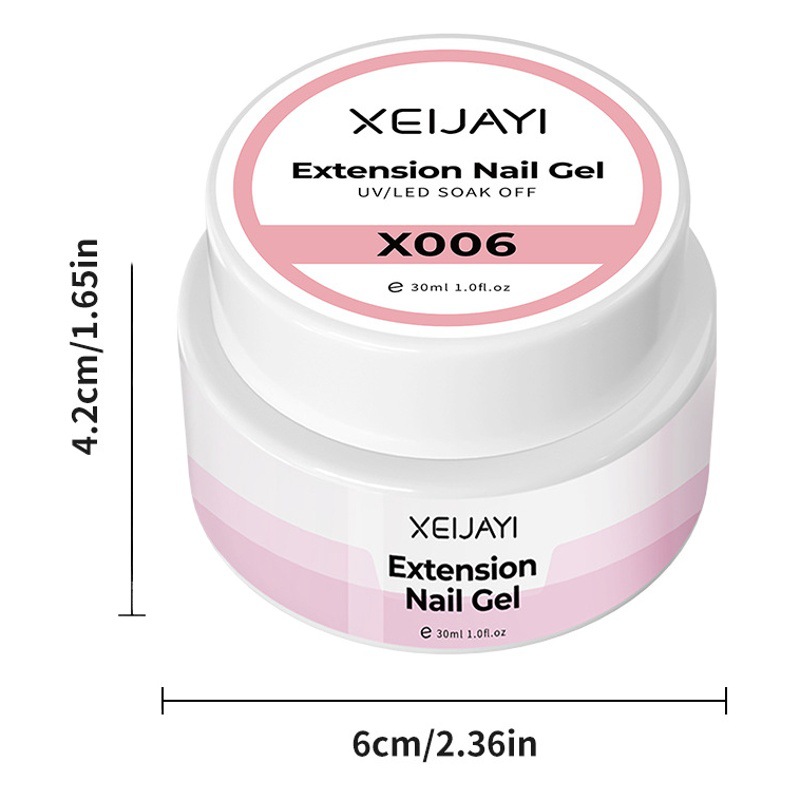 Pegamento de esmalte de uñas al por mayor Poly Gel Crystal pegamento de extensión 30ml pegamento de fototerapia bandeja sin papel Jelly Glue para salón de uñas