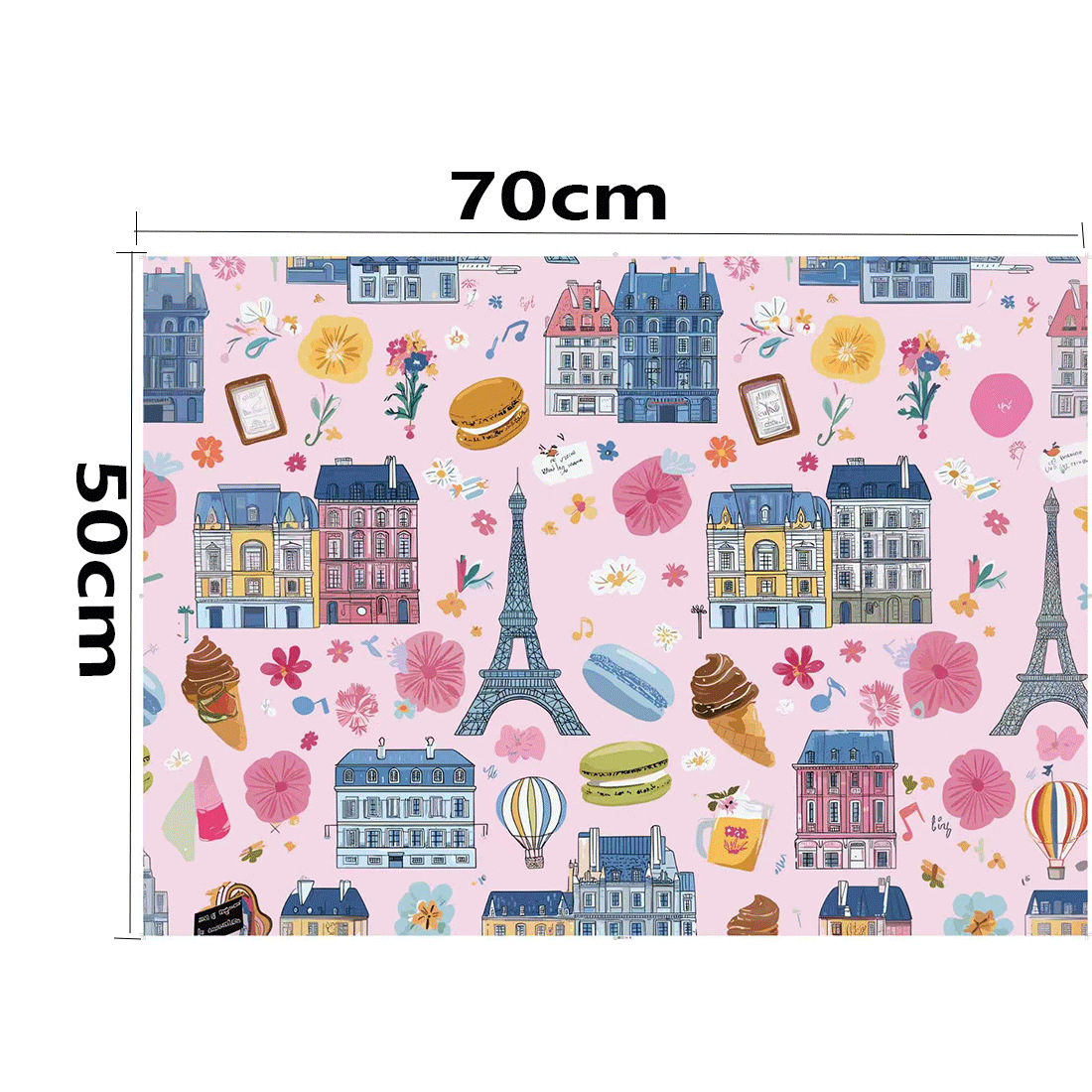 Cuento de hadas francés papel de embalaje de París Torre Eiffel elemento macaron sistema encantador adecuado para el embalaje de regalos de vacaciones image 13